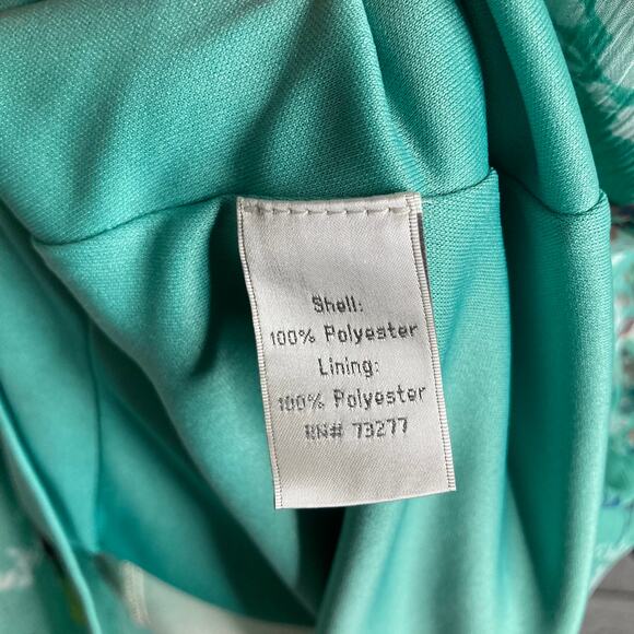 Lauren Conrad Paola Posey Green Floral Chiffon Spring/Summer Dress Size 14 - Picture 9 of 12